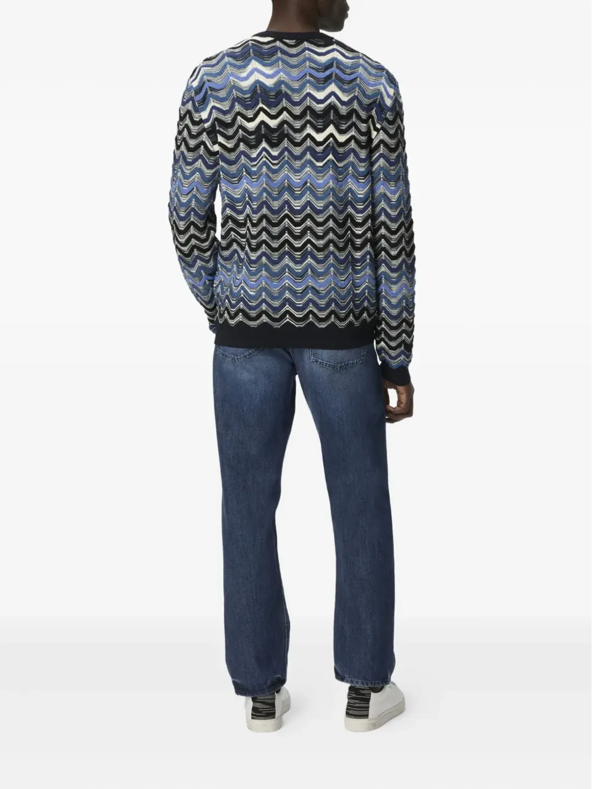 Missoni チェボン柄ニットセーター ブルー - 画像3