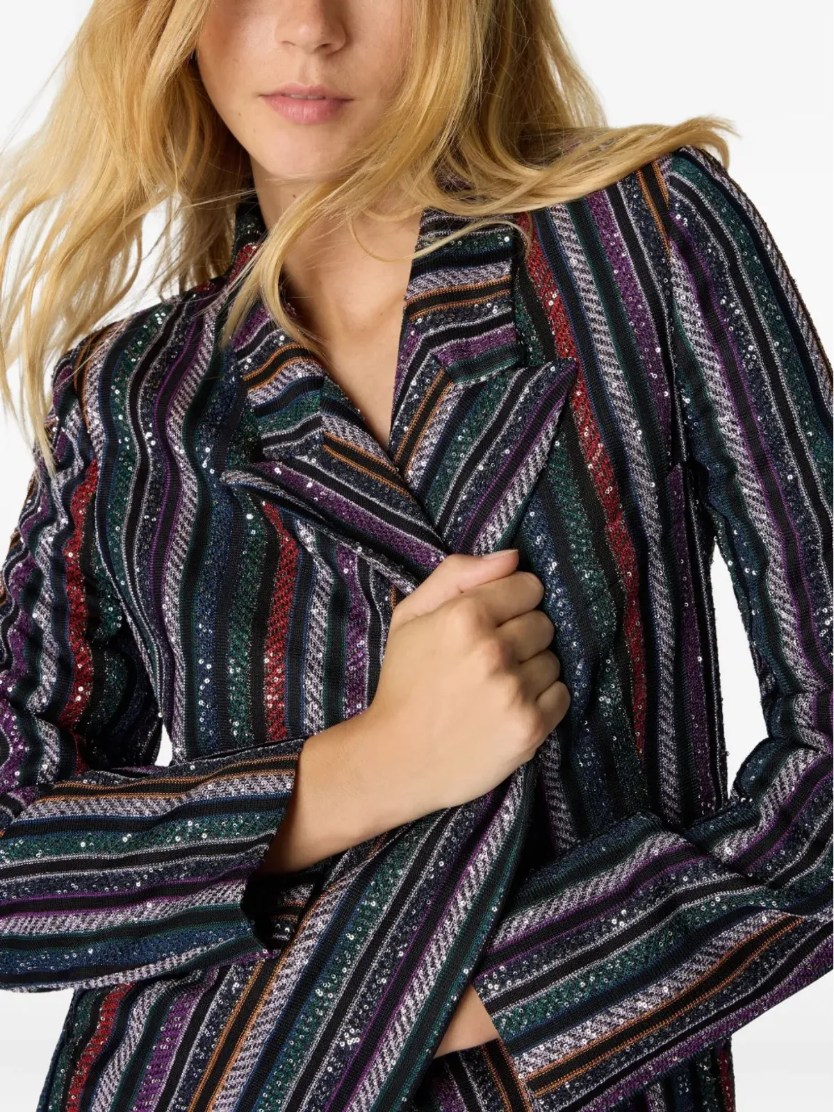 Missoni スパンコール付きストライプジャケット - 画像4
