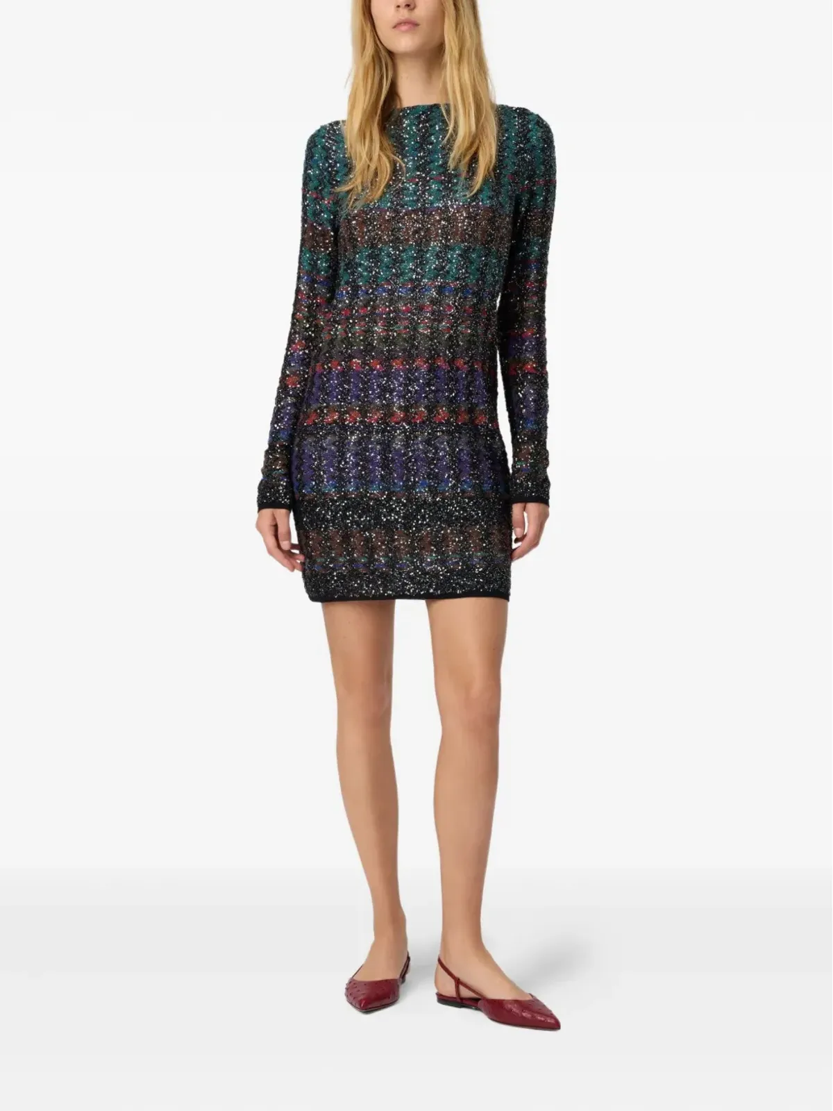 Missoni スパンコール装飾パターン ミニドレス - 画像2