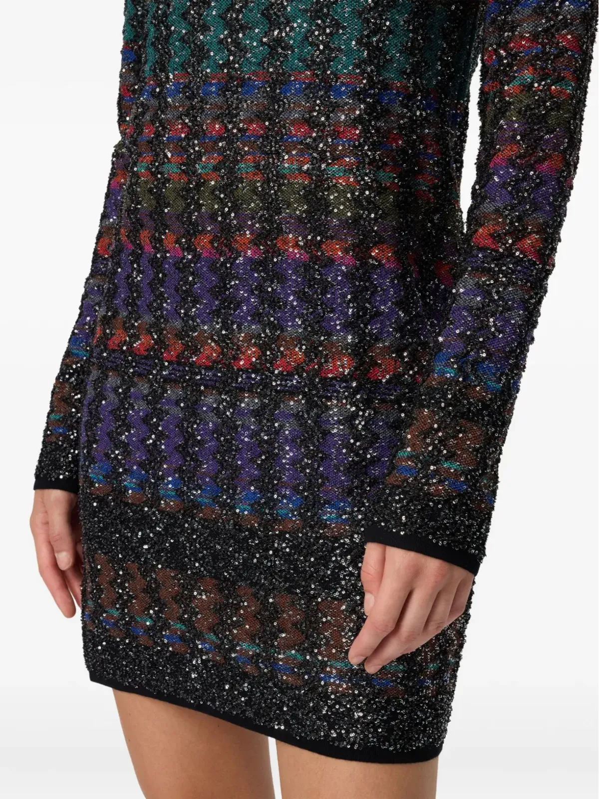 Missoni スパンコール装飾パターン ミニドレス - 画像4