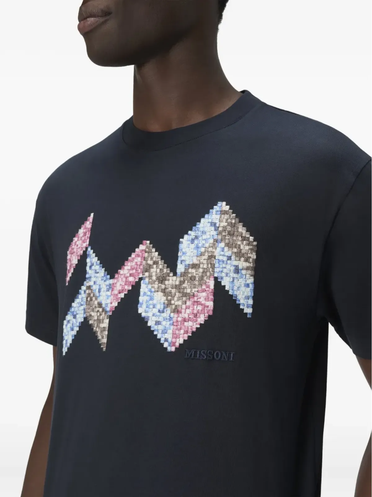 Missoni ジオメトリックパターン コットンTシャツ - 画像4