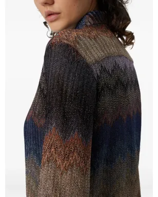 Missoni ジグザグ柄メタリックシャツ - ブラウン - サムネイル4