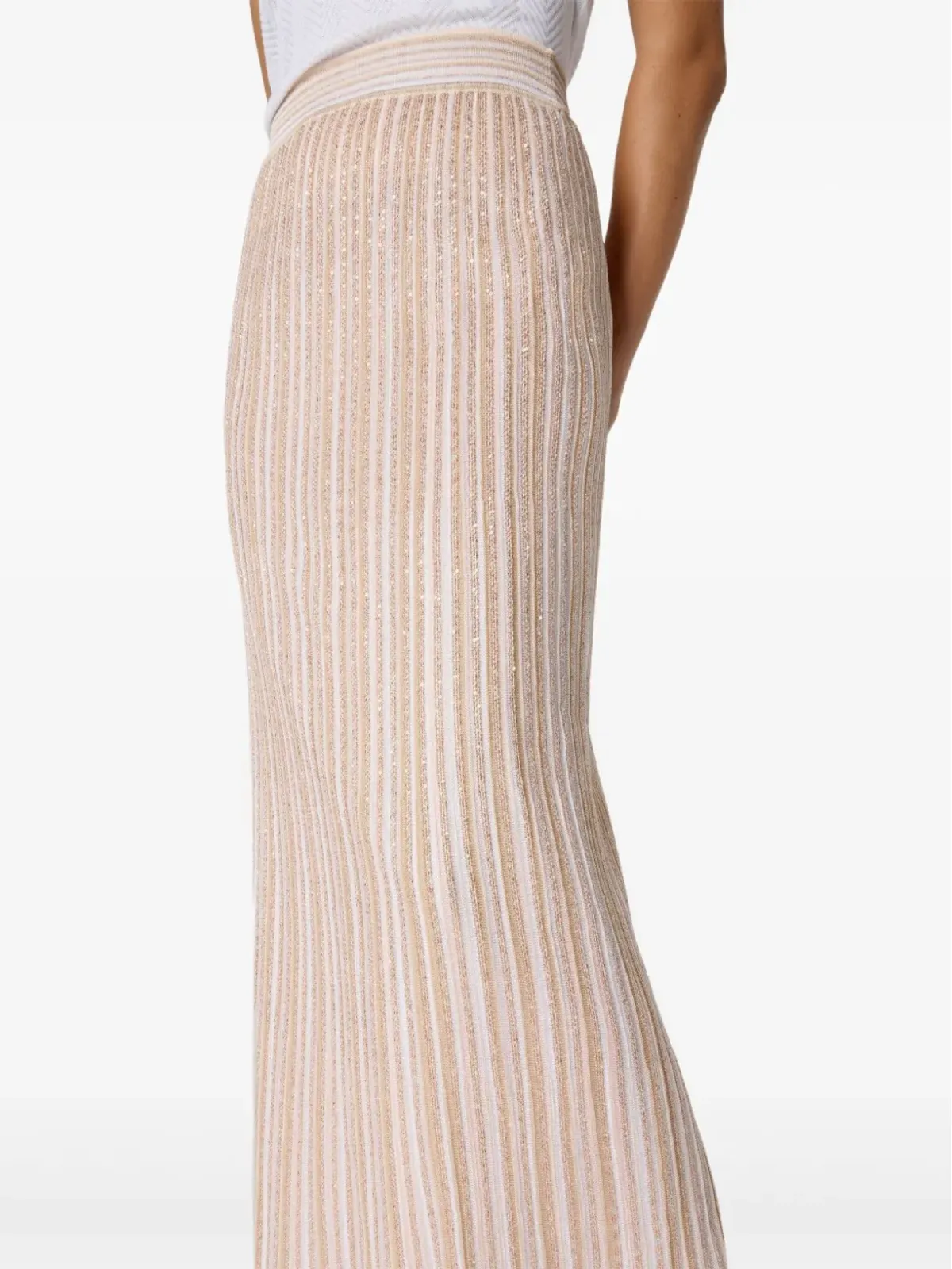 Missoni sequin-embellished maxi skirt - Neutrals - 画像4