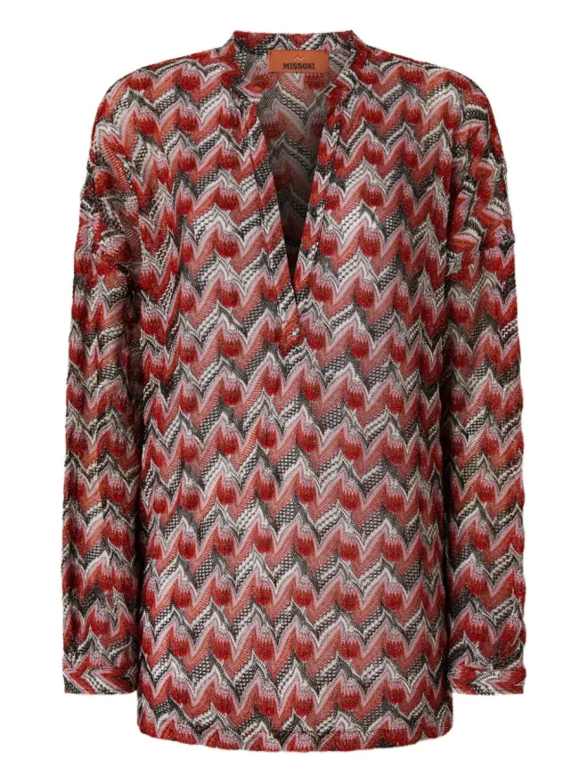Missoni Missoni チェブロン柄ニットトップス - ブラックの商品画像