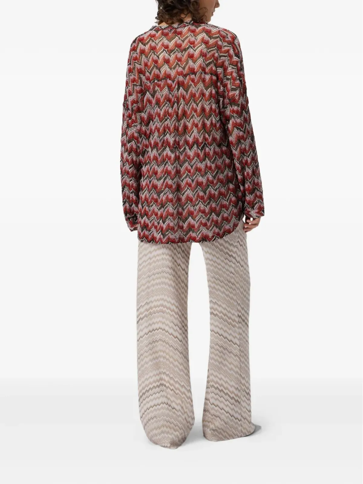 Missoni チェブロン柄ニットトップス - ブラック - 画像3