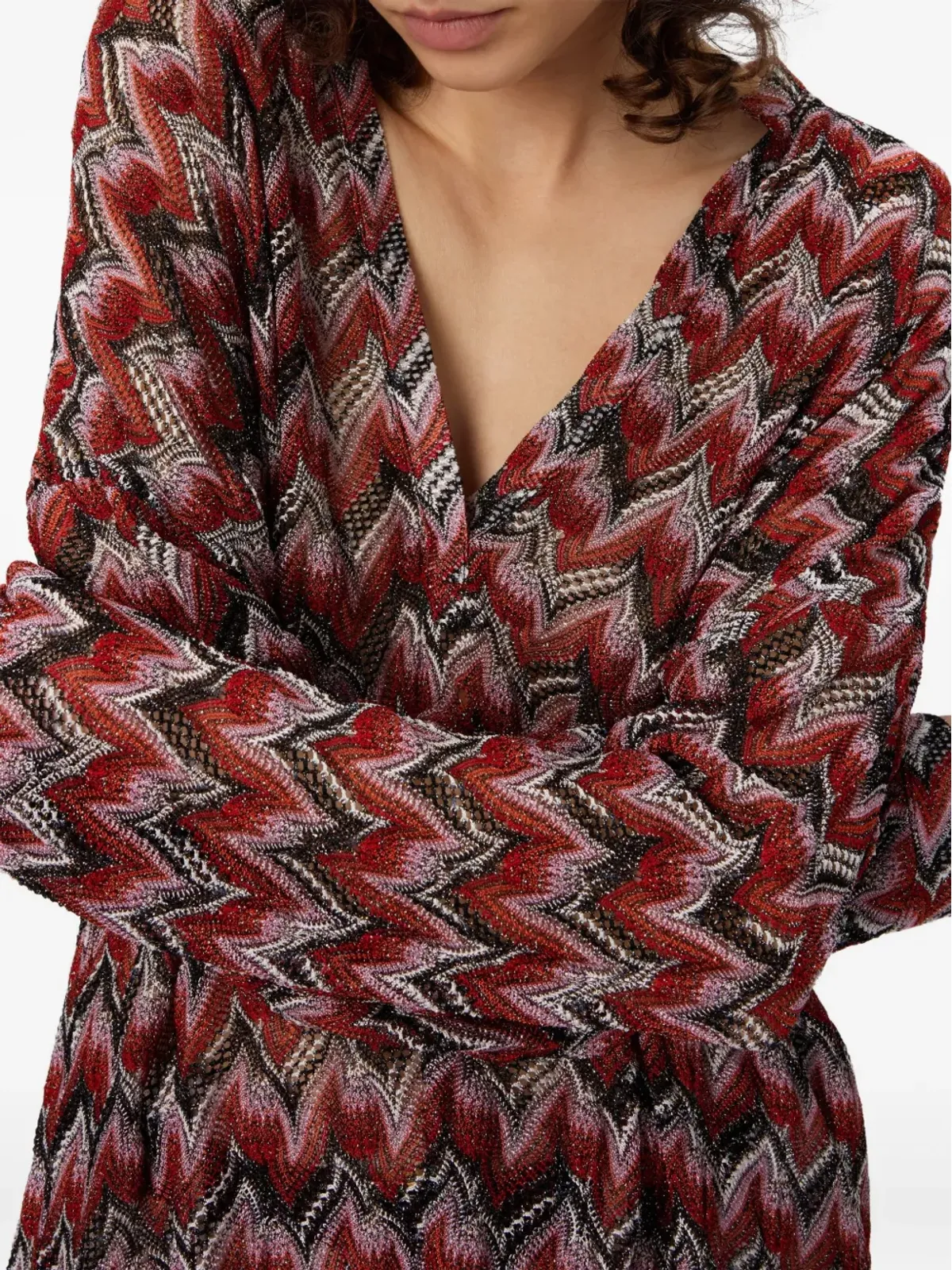 Missoni チェブロン柄ニットトップス - ブラック - 画像4