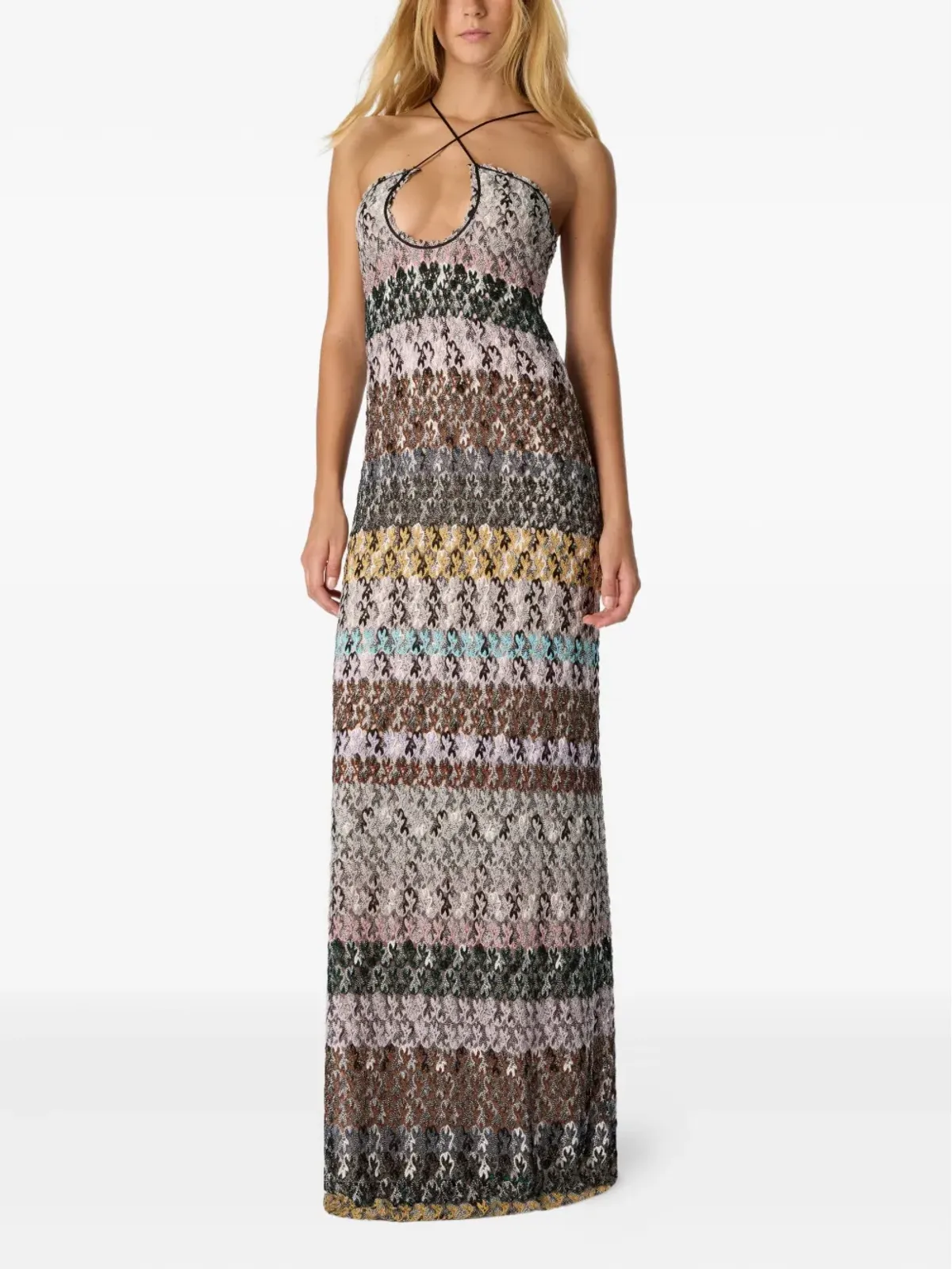 Missoni クロスオーバー柄マキシドレス - 画像2