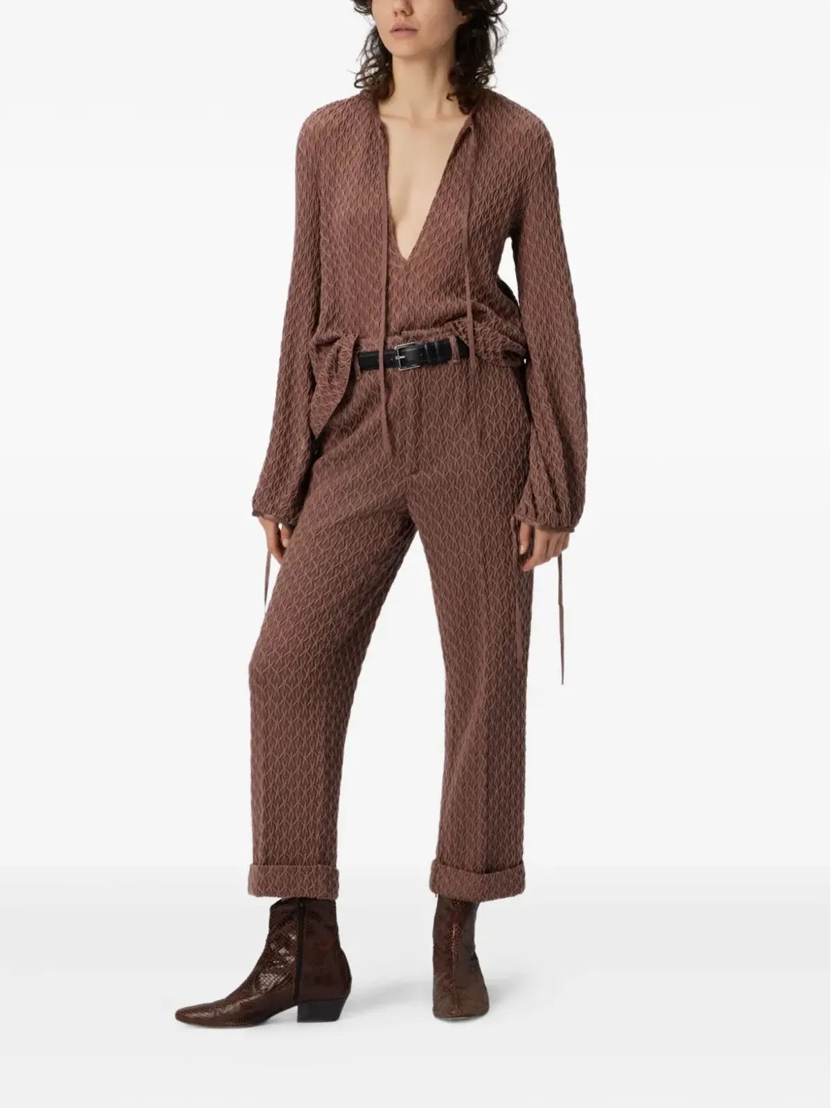 Missoni テクスチャード タイネックトップ - 画像2
