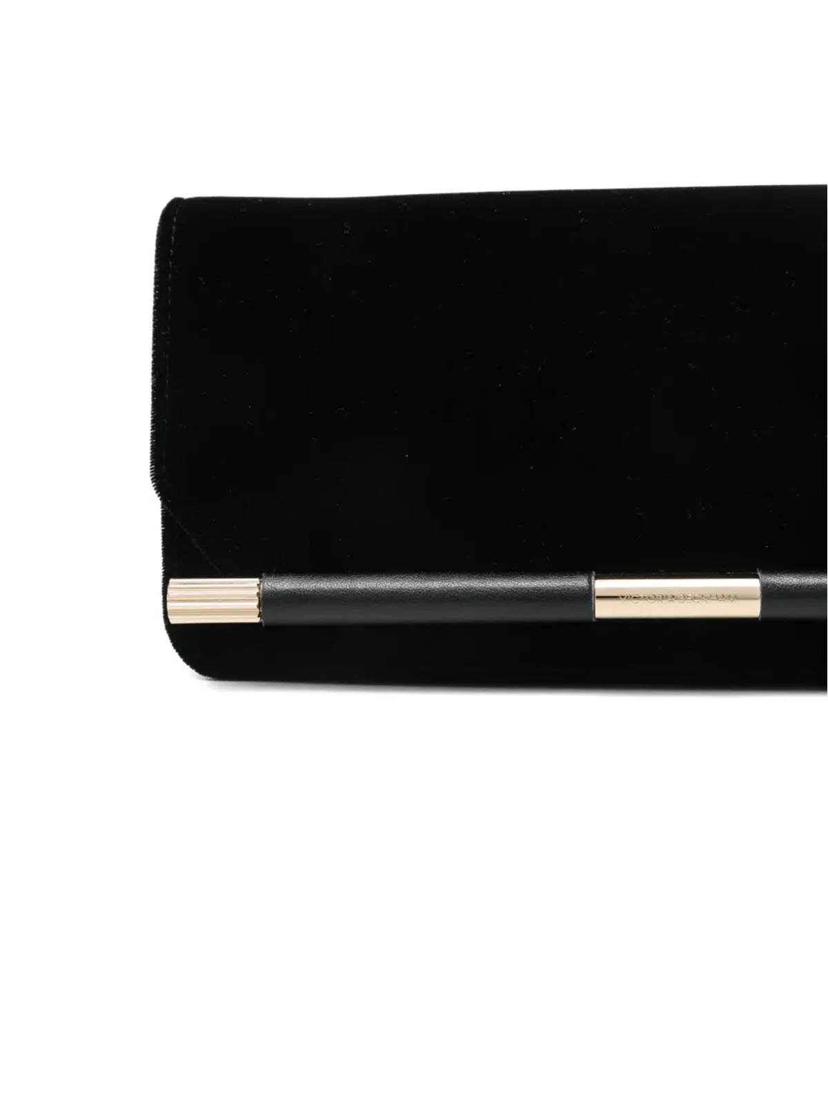 Victoria Beckham 202 velvet bar-detail clutch bag - Black - 画像4