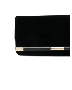 Victoria Beckham 202 velvet bar-detail clutch bag - Black - サムネイル4