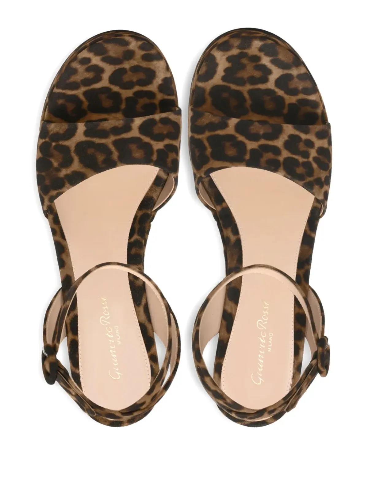 Gianvito Rossi アルマ レオパードプリント プラットフォームサンダル - Brown - 画像4