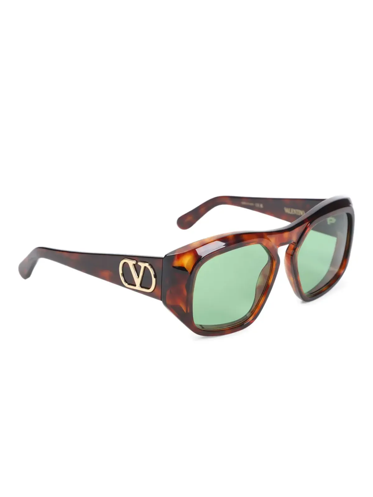 VALENTINO GARAVANI EYEWEAR VLogo ジオメトリックフレーム サングラス - ブラウン - 画像2