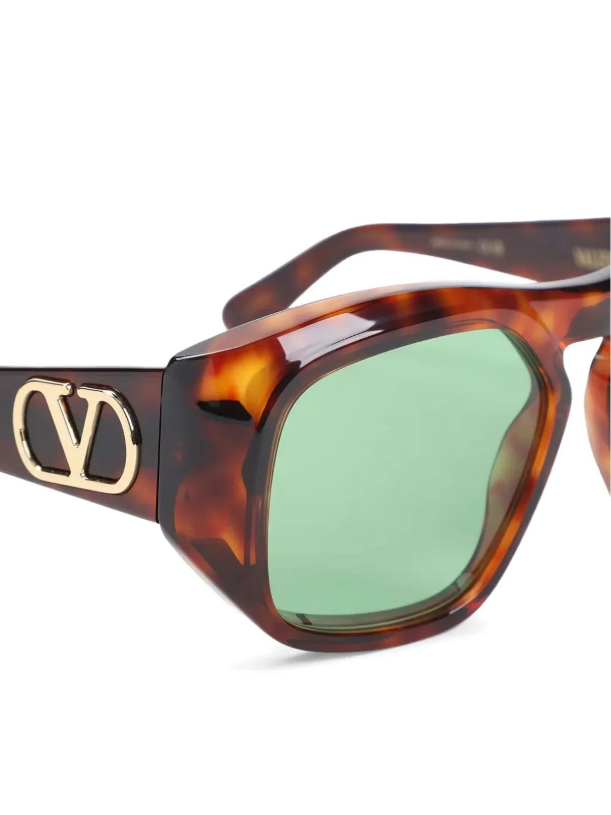 VALENTINO GARAVANI EYEWEAR VLogo ジオメトリックフレーム サングラス - ブラウン - 画像3