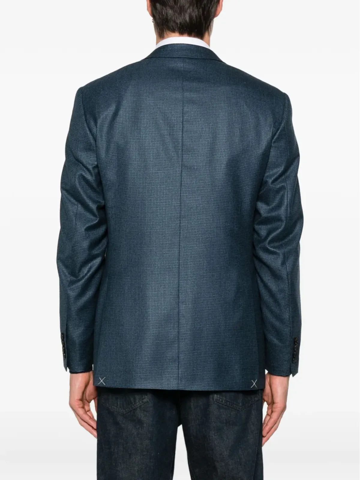 Canali チェック柄ボタン留めジャケット - 画像4