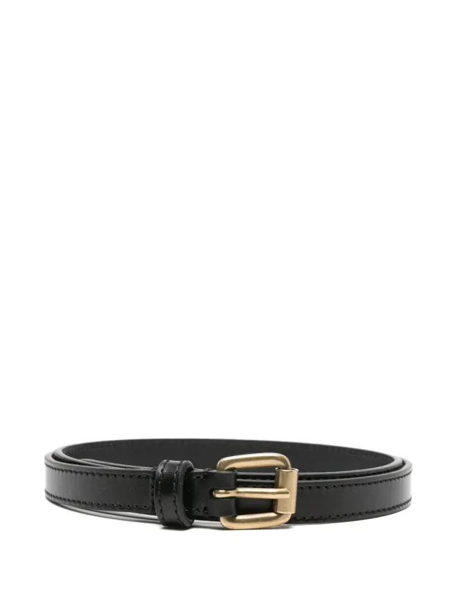 Isabel Marant ISABEL MARANT ゴールドバックル レザーベルト - ブラックの商品画像