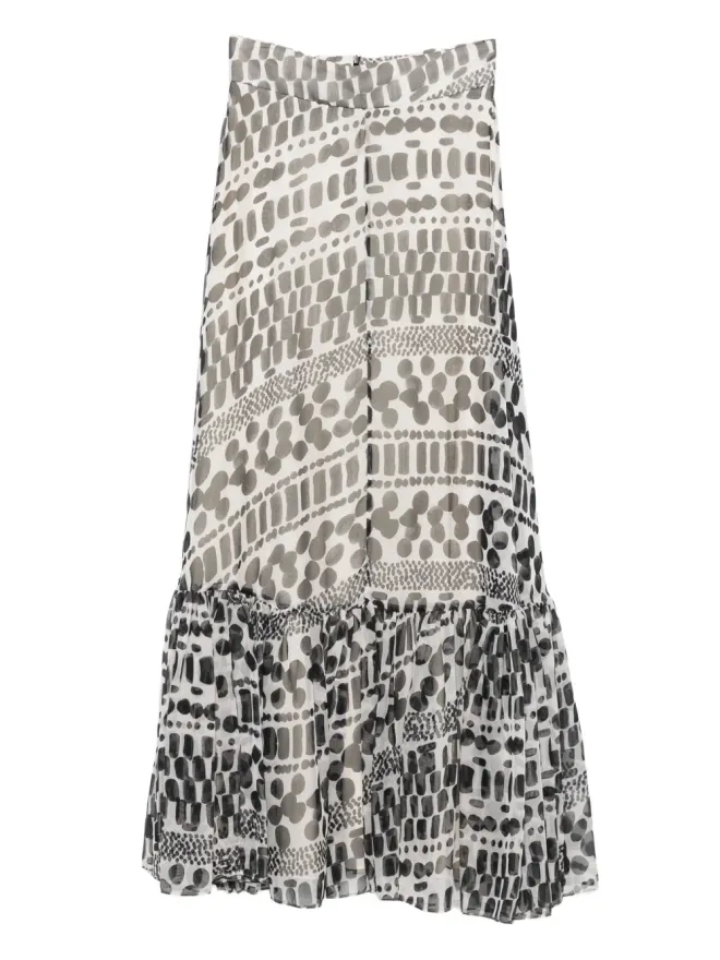 GIADA CURTI GIADA CURTI プリントスカート - ブラックの商品画像
