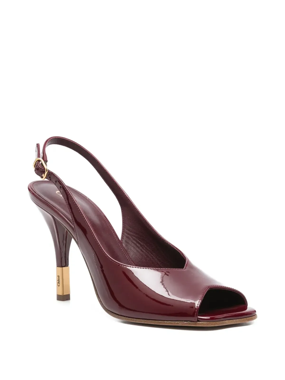Chloé ヒール付きスリングバックサンダル - レッド - 画像2