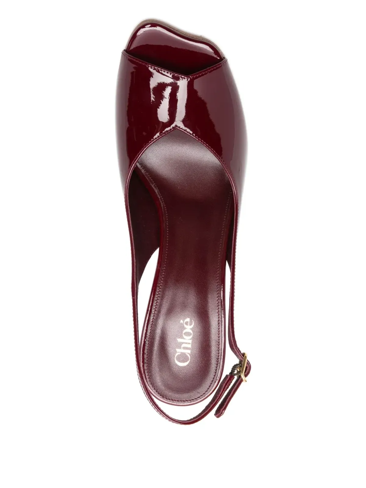 Chloé ヒール付きスリングバックサンダル - レッド - 画像4