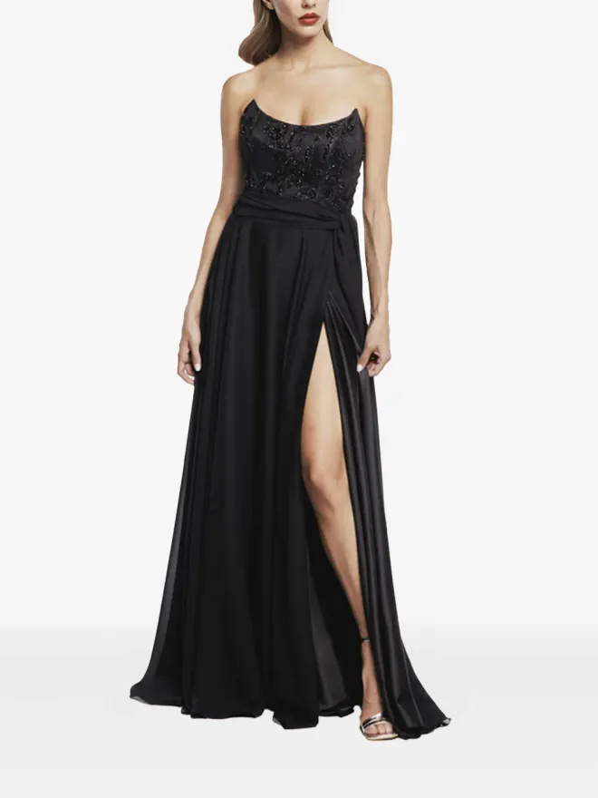 ALESSANDRO LEGORA ALESSANDRO LEGORA エンベリッシュド・サイドスプリット・ドレス（ブラック）の商品画像