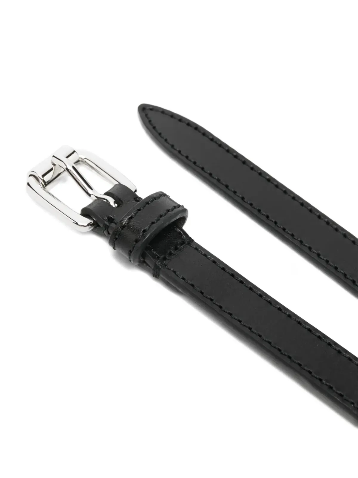 ISABEL MARANT チェルシー・バックル付きレザーベルト ブラック - 画像3