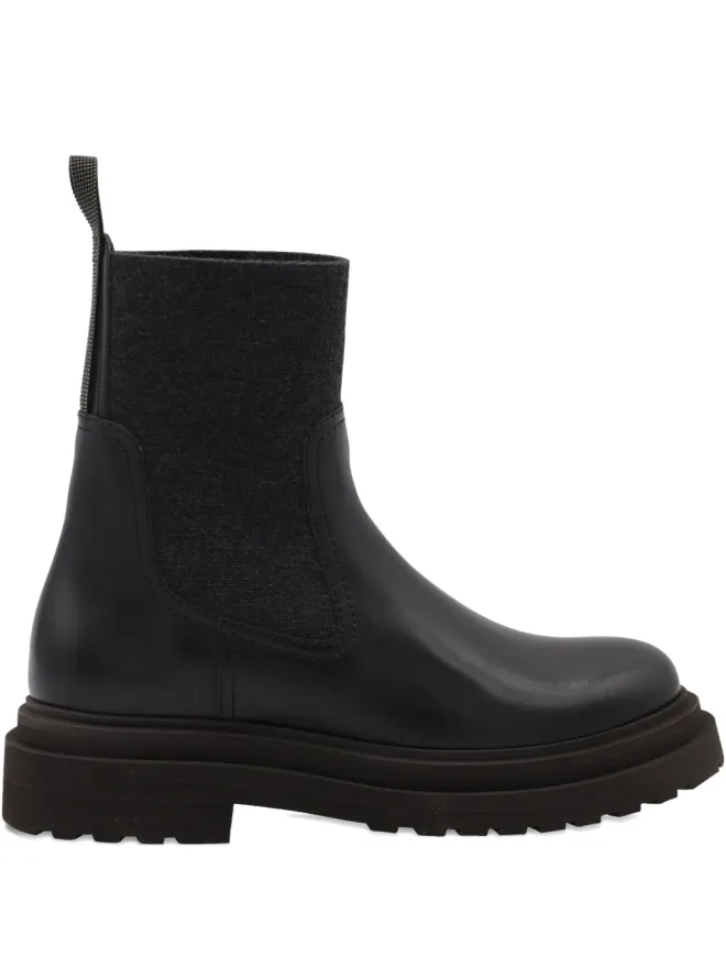 Brunello Cucinelli Brunello Cucinelli プラットフォーム チェルシー ブーツ ブラックの商品画像