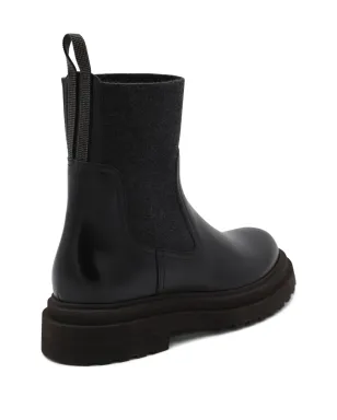 Brunello Cucinelli プラットフォーム チェルシー ブーツ ブラック - サムネイル3
