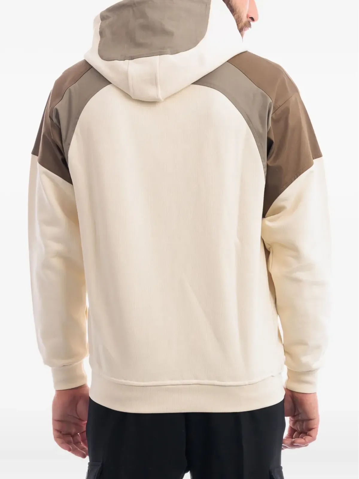 YES LONDON panelled hooded hoodie - 画像4