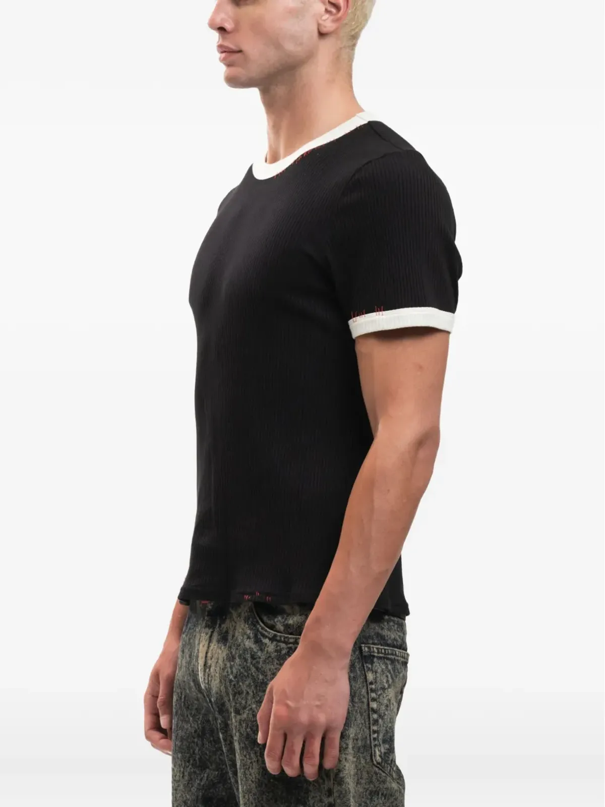 Marni リブ編みリンガーTシャツ - 画像2