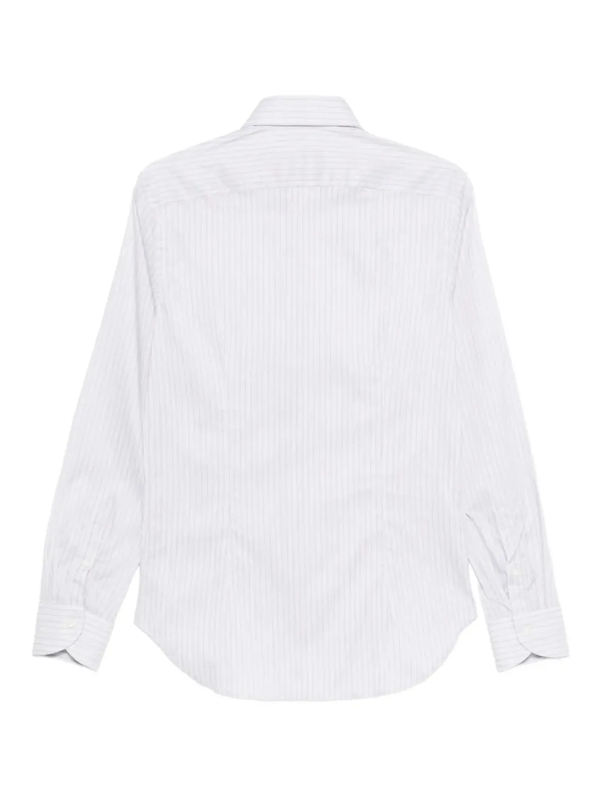 Canali ピンストライプ長袖シャツ（グレー） - 画像2