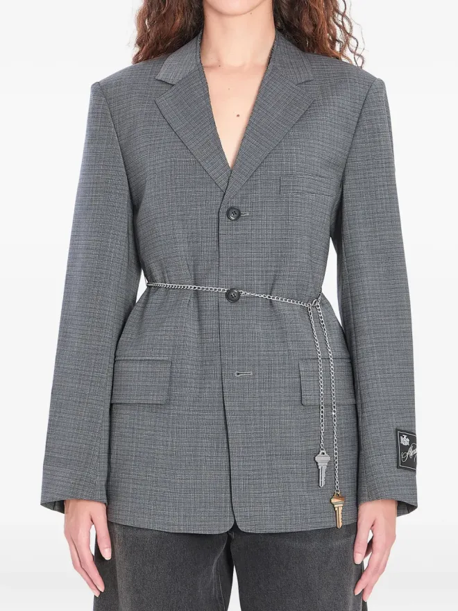 Alexander Wang Alexander Wang 取り外し可能チェーンリンクブレザー（グレー）の商品画像