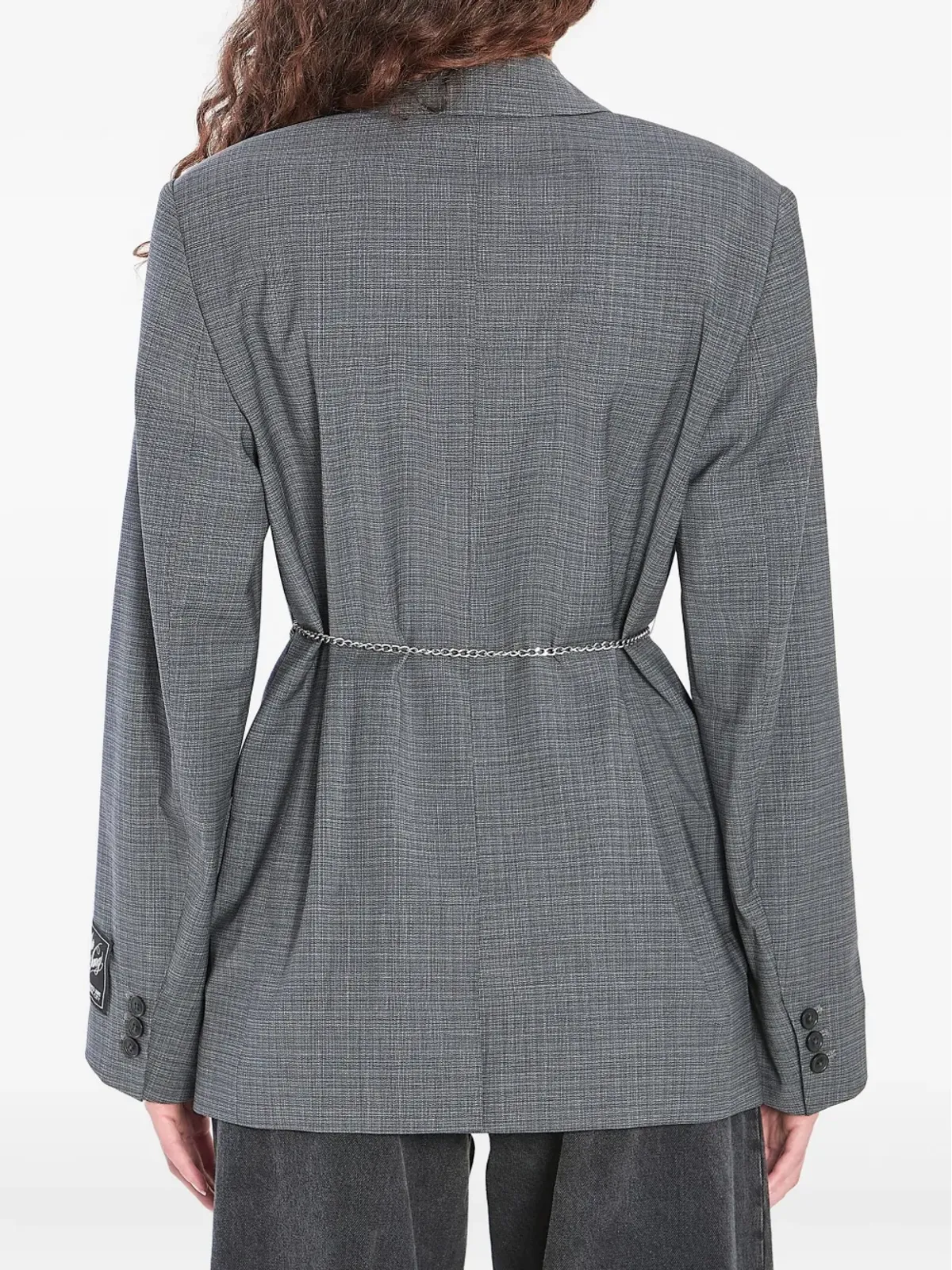 Alexander Wang 取り外し可能チェーンリンクブレザー（グレー） - 画像4