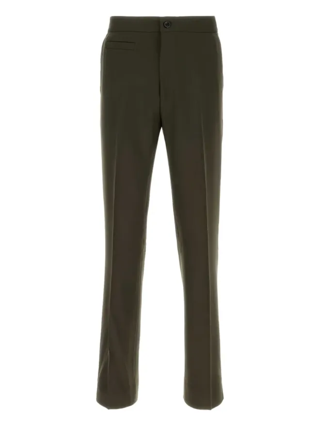 Namacheko Namacheko pressed-crease trousers - Greenの商品画像