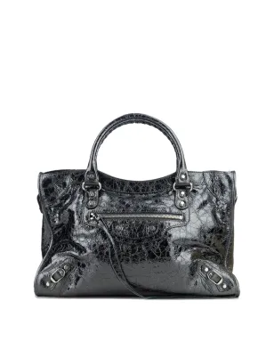 Balenciaga Le City メタリック風トップハンドル トートバッグ - グレー - サムネイル1