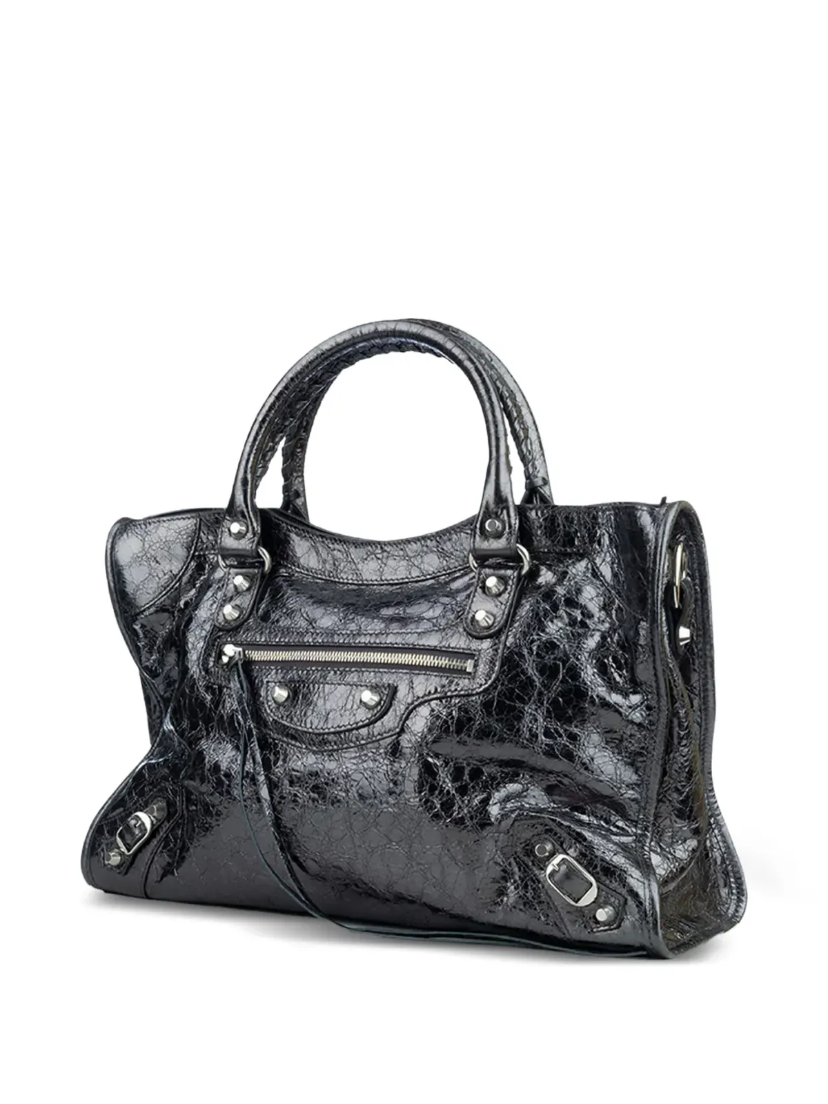 Balenciaga Le City メタリック風トップハンドル トートバッグ - グレー - 画像3
