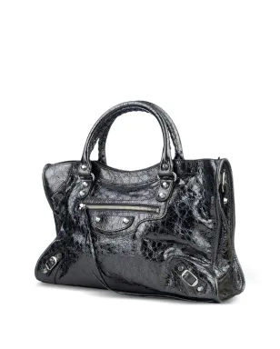 Balenciaga Le City メタリック風トップハンドル トートバッグ - グレー - サムネイル3
