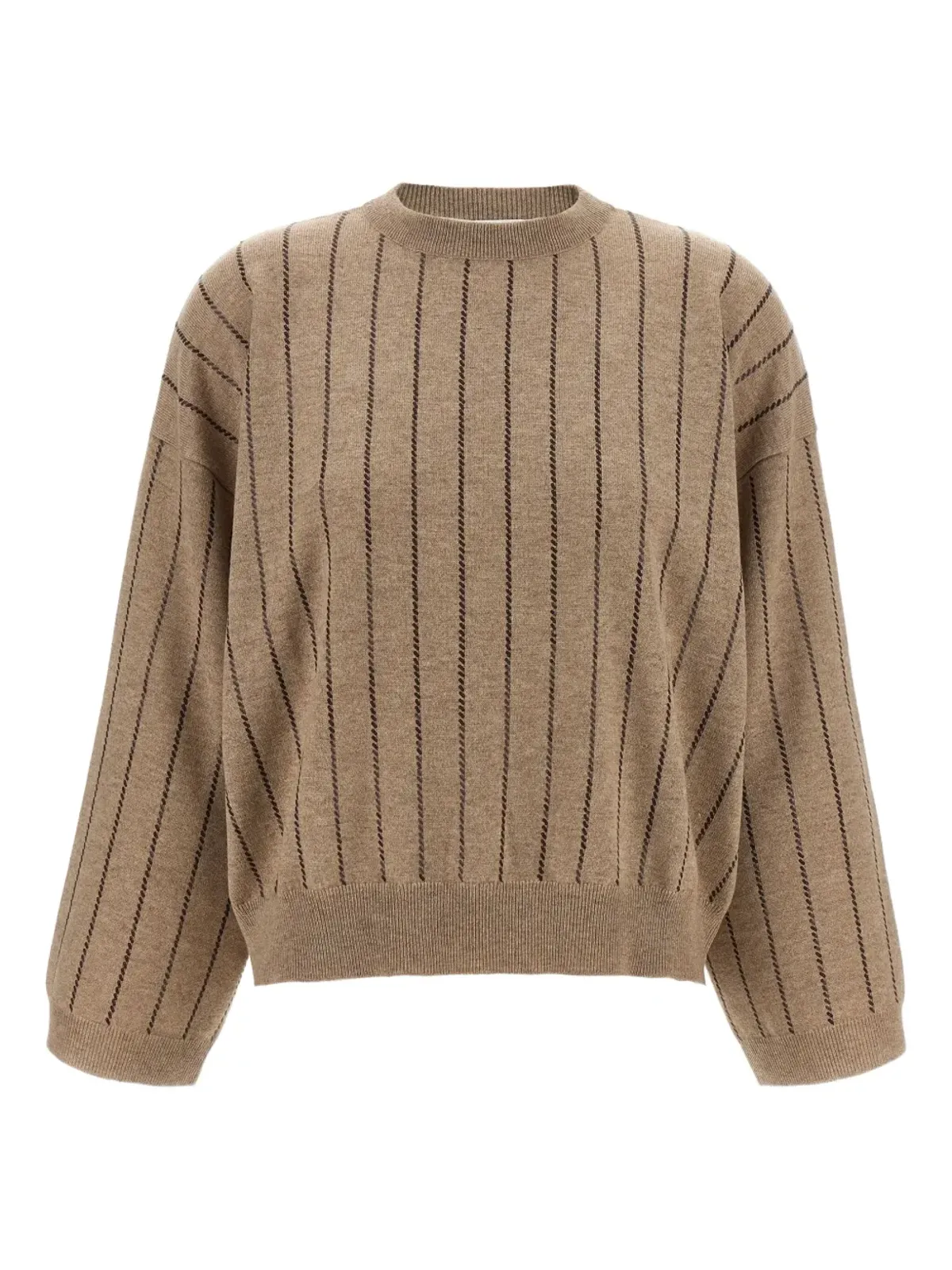 Brunello Cucinelli ストライプ柄カシミヤセーター - 画像1