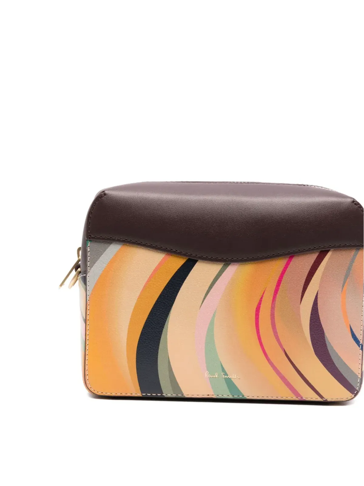 Paul Smith くすんだスワール柄レザーのクロスボディバッグ - 画像3