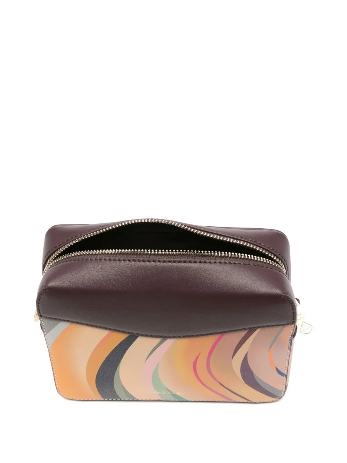 Paul Smith くすんだスワール柄レザーのクロスボディバッグ - 画像4