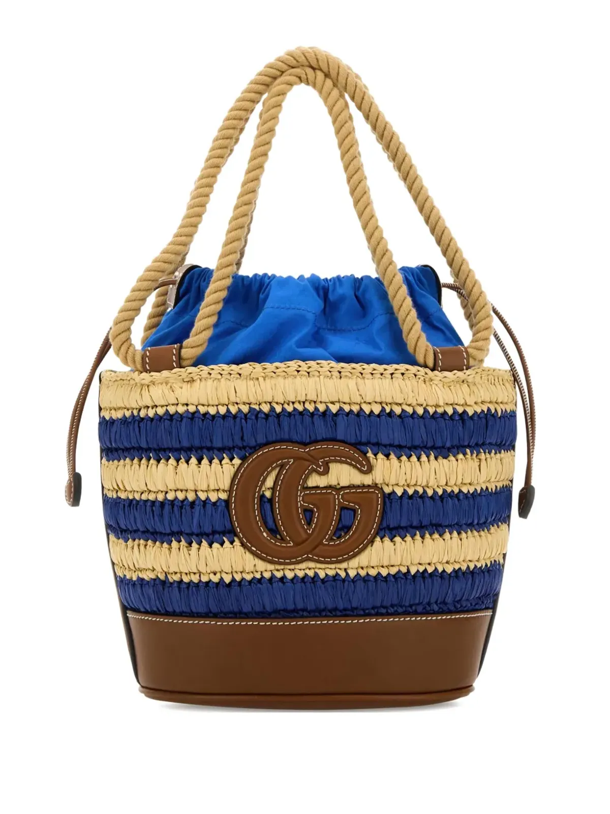 Gucci 夏のストライプ バケットバッグ - 画像1