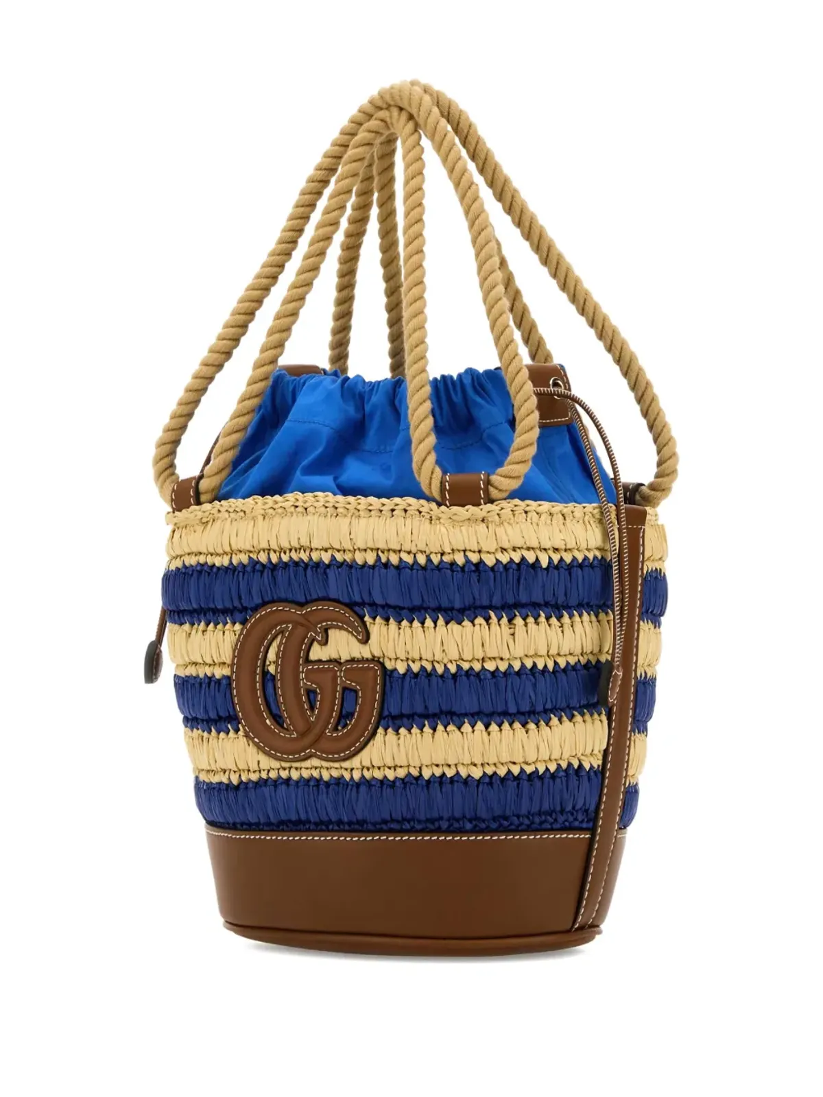 Gucci 夏のストライプ バケットバッグ - 画像3
