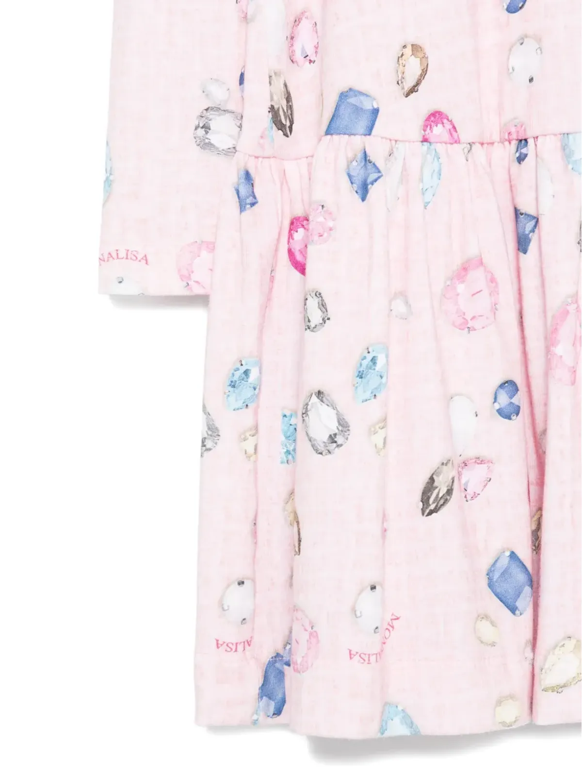 Monnalisa ジュエリープリントフレアドレス - 画像3