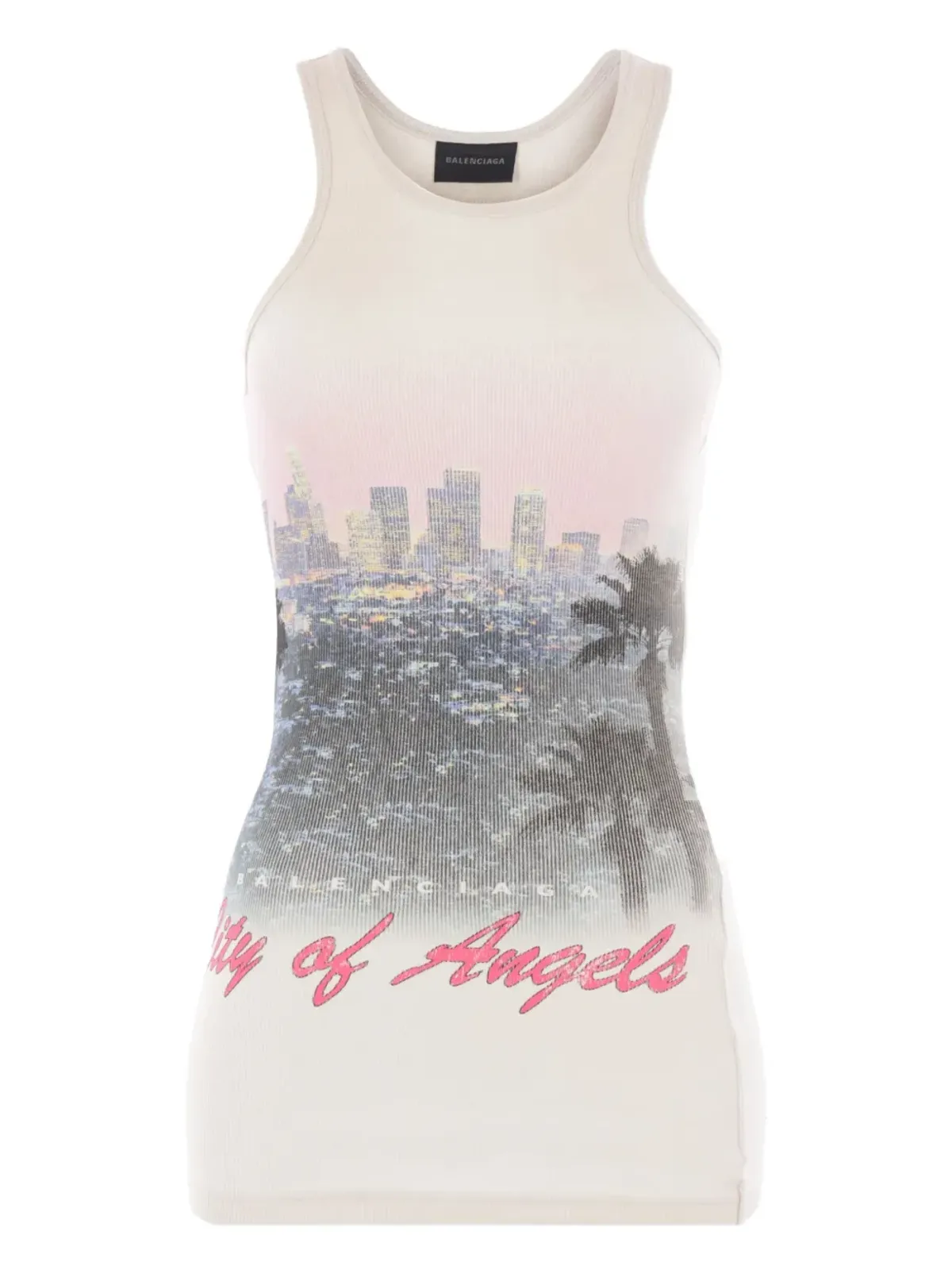 Balenciaga City Of Angels リブ編みタンクトップ - 画像1