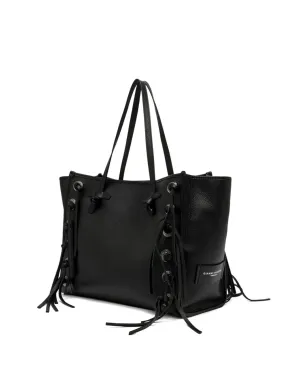 GIANNI CHIARINI マルセラ フリンジディテール レザートートバッグ ブラック - サムネイル3
