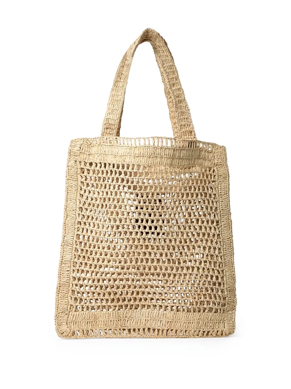 Chloé サマー・バナナ ロゴディテール ラフィア トートバッグ - 画像2