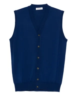 Kangra V-neck ジレ - Blue - サムネイル1