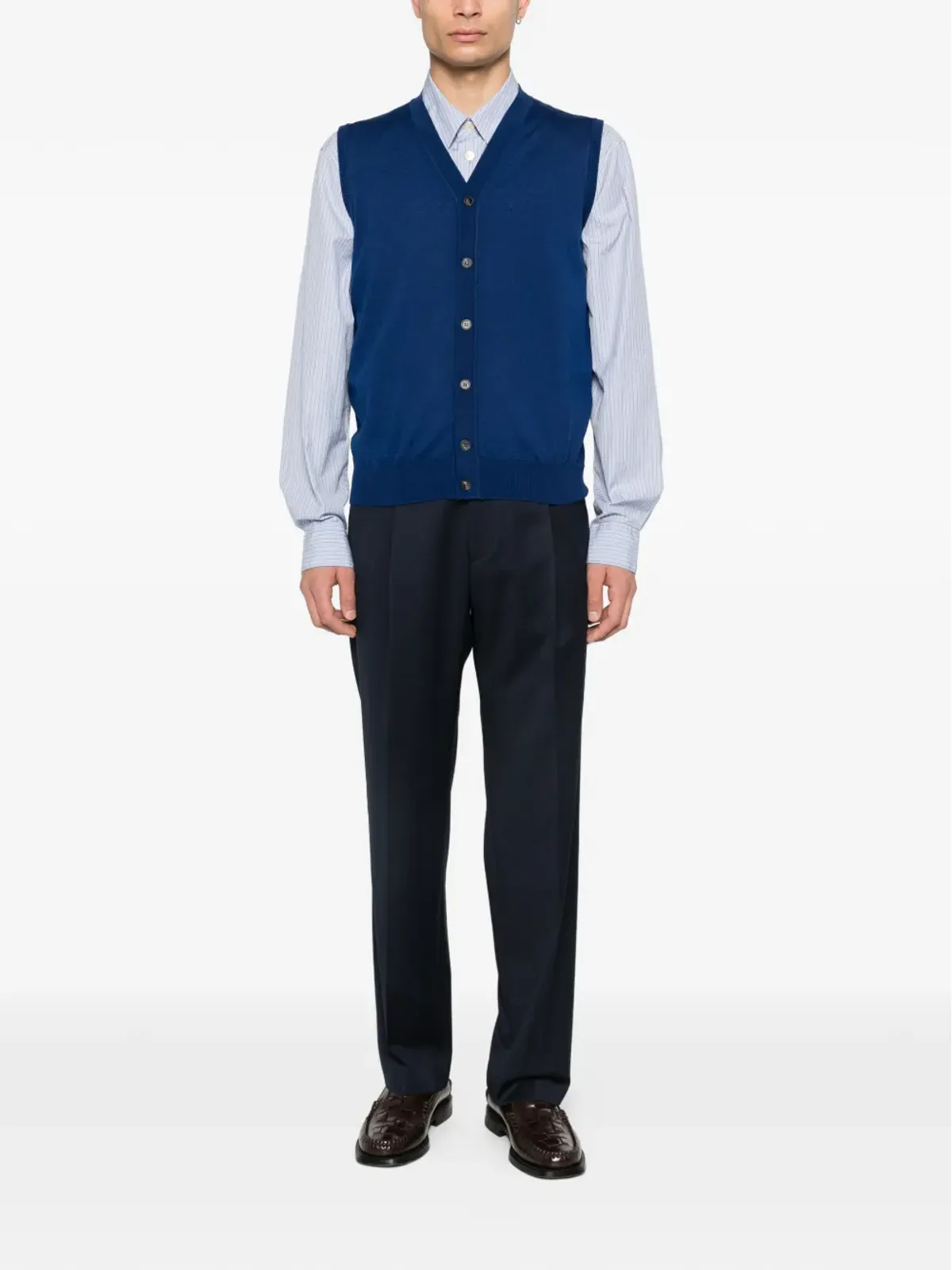 Kangra V-neck ジレ - Blue - 画像2