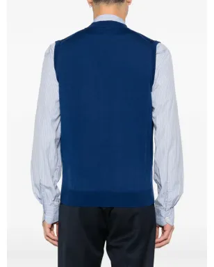 Kangra V-neck ジレ - Blue - サムネイル4