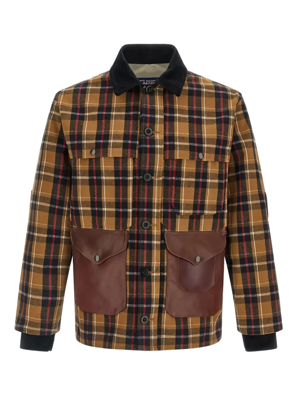 Junya Watanabe MAN x Filson チェック柄コーデュロイ襟付きジャケット - ブラウン - 画像1