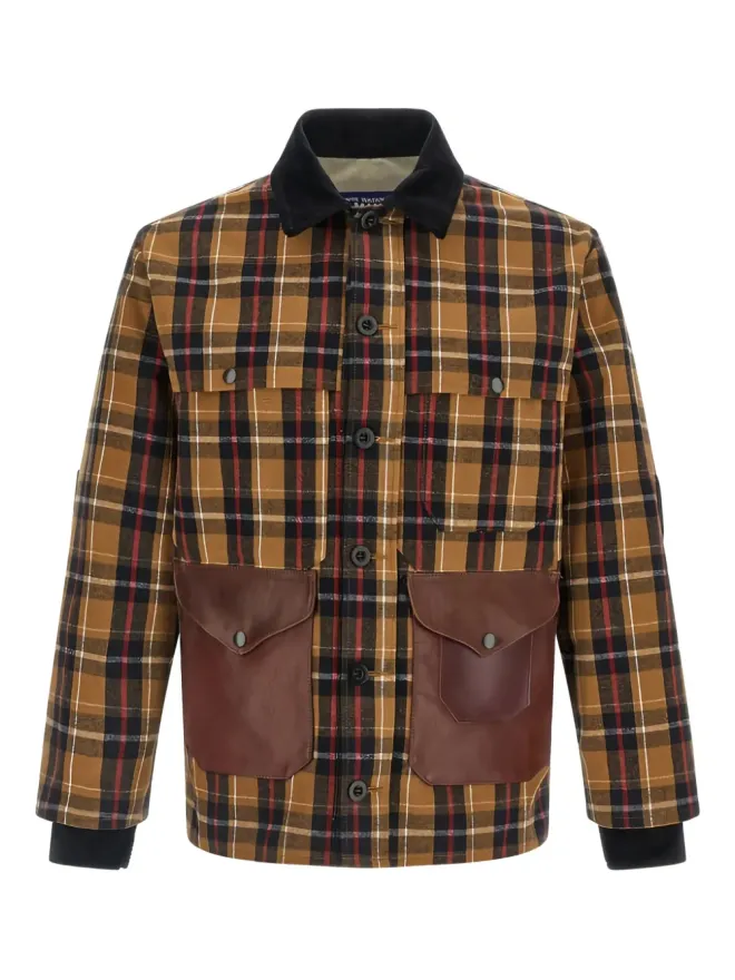 Junya Watanabe MAN Junya Watanabe MAN x Filson チェック柄コーデュロイ襟付きジャケット - ブラウンの商品画像