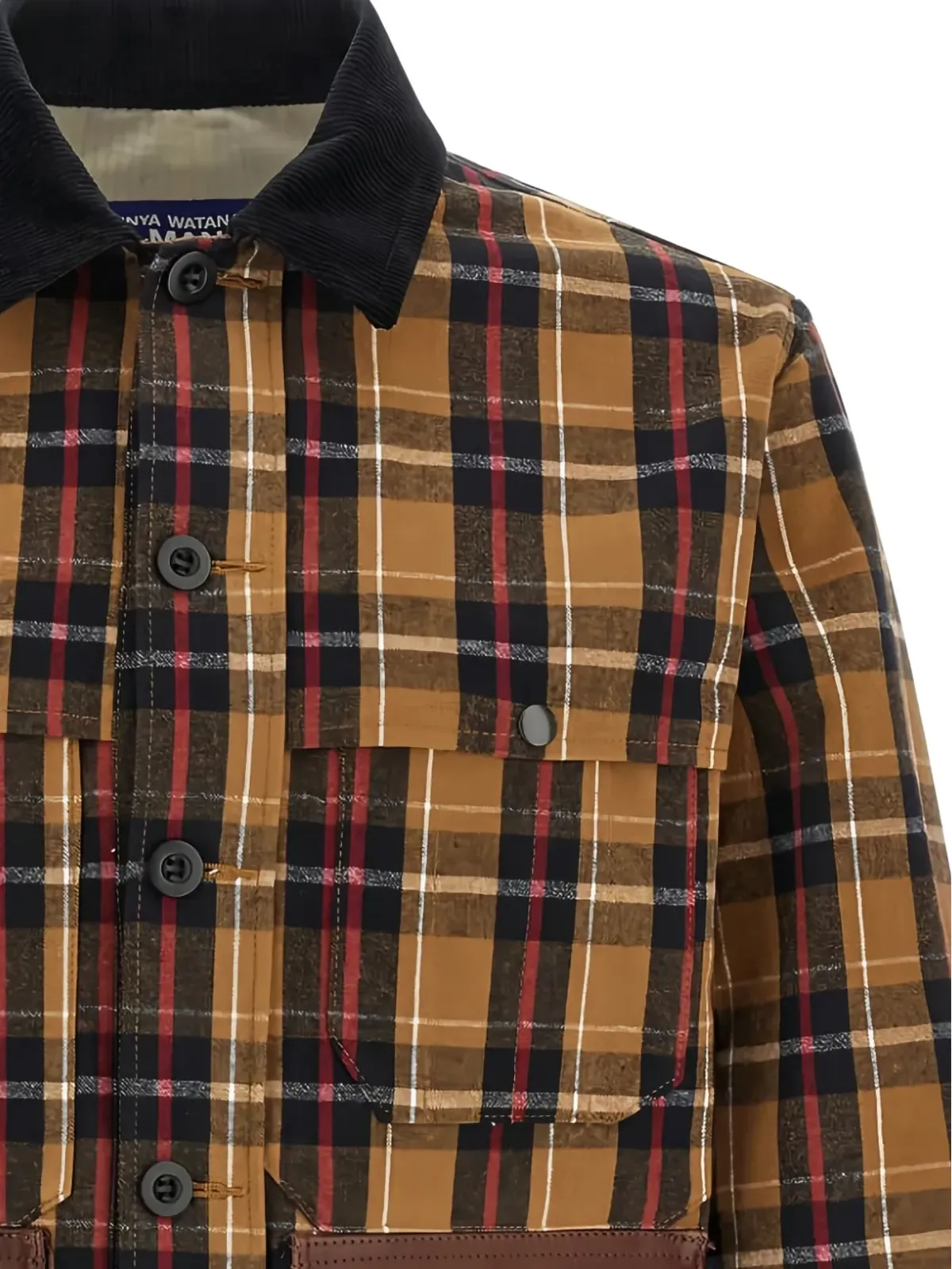 Junya Watanabe MAN x Filson チェック柄コーデュロイ襟付きジャケット - ブラウン - 画像3